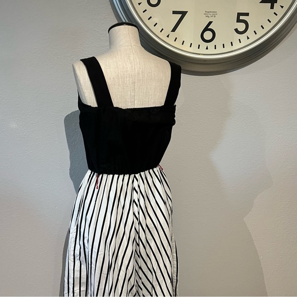 Vintage Black and White Striped Dress - Picture 3 of 5